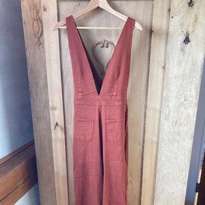 Orange/Red Stretch Jumpsuit, size 11